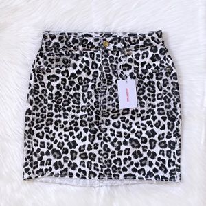 Good American Cheetah Print Mini Skirt